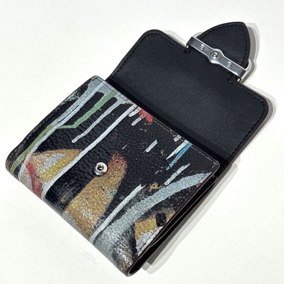 COACH X Mint + Serf Morgan Small Bifold Wallet Black Multi Limited Edition CM672 - Picture 5 of 10
